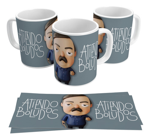 Taza Atiendo Boludos Meme 3d Art 03 Blanco Atiendo Boludos