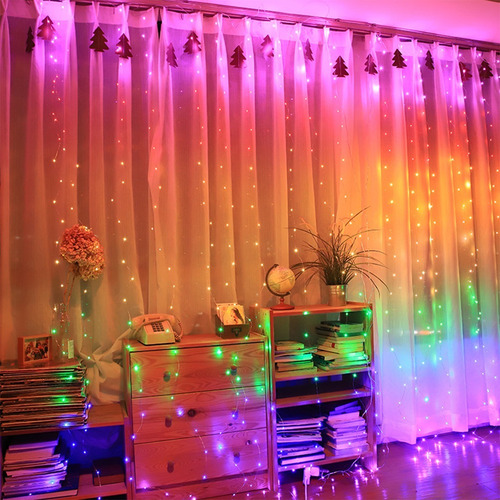 Cortinas Serie Luces Usb 300 Led Decorativas Multicolor