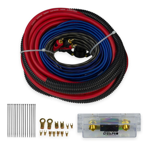 Imagen 2 de 7 de Steelpro - Kit Pro De Instalación Para Amplificador Calibre4