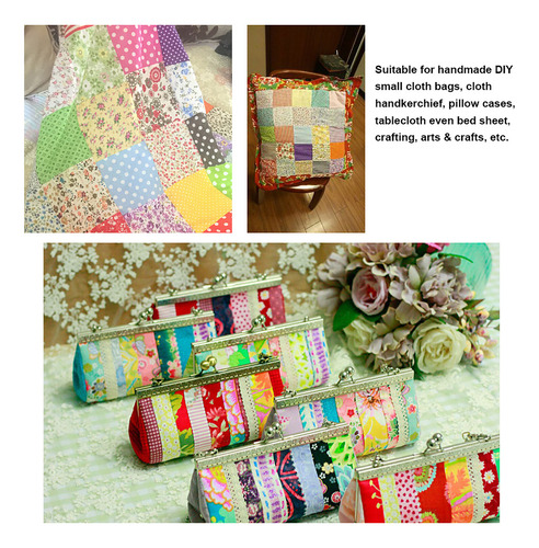 Juego De Tela De Algodón Con Estampado Floral Para Bricolaje