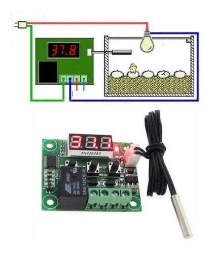 Modulo Termostato Digital Programable Con Display W1209