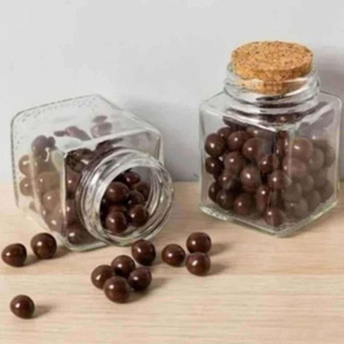 6 Mini Potes De Vidro Porta Temperos Com Tampa De Rolha Lemb