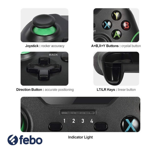 Joystick Control Xbox One One S Xbox One X Inalámbrico Febo
