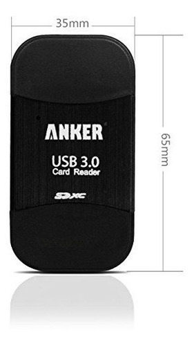 Imagen 1 de 3 de Lector De Tarjetas Portátil Anker 2 En 1 Usb 3.0 Para Sdxc,
