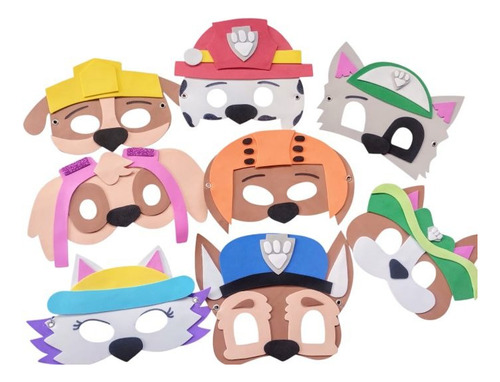 Máscara + Capa + Bolsita Golosinera Friselina Paw Patrol Variado Infantil