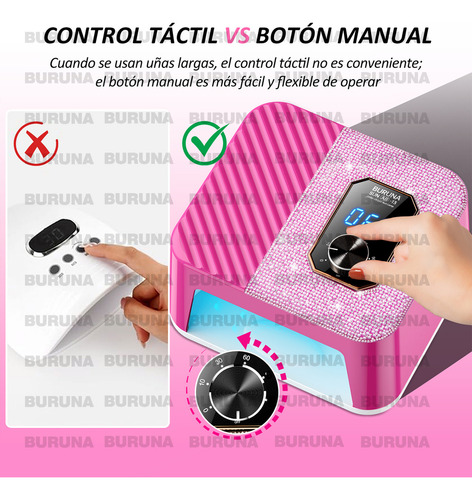 Lampara Para Uñas Buruna Lámpara De Uñas 288w Lampara Uv Rosa Lámpara Uv Uñas Lampara Uv Para Uñas Lampara Led Para Uñas