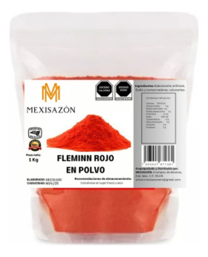 Sazonador Tipo Flaminhot En Polvo 1kg Para Botanas Premium