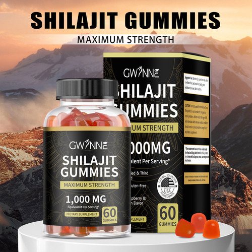 Gwynne Gomitas De Shilajit 60 Unidades 1000 mg Sabor A Frambuesa Y Sandía shilajit ultra