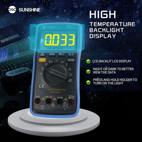 Dt-17n Probador Instrumentos Digitales Multímetro Con Pantal