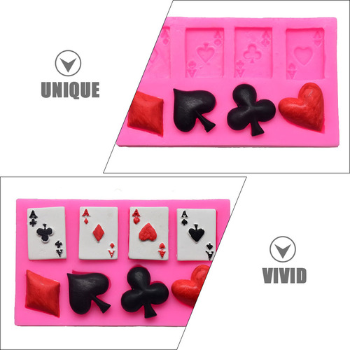 Molde De Silicona Para Hacer Fondant Con Temática De Póker