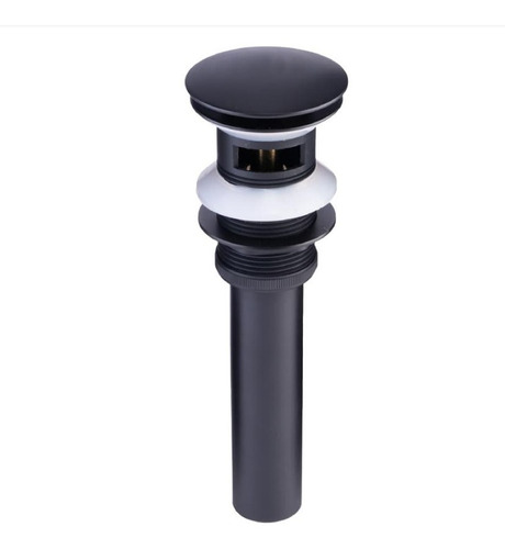 Desague Push Button Con Rebose Negro Mate