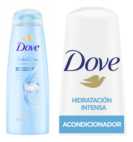 Combo Dove Hidratacion Shampoo+acond 400ml Vit A&e