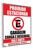 Comprar Placa Proibido Estacionar Carga E Descarga Grande Pu002F Portão