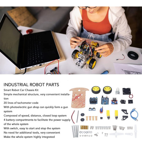 Smart Robot Car 2wd Chasis Kit Compatible Con Arduino