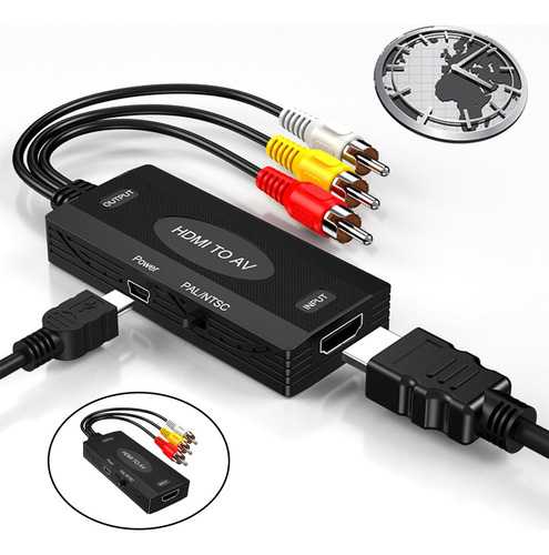 L Convertidor Rca Compatible Con Hdmi / A Rca, 3rca A Av.