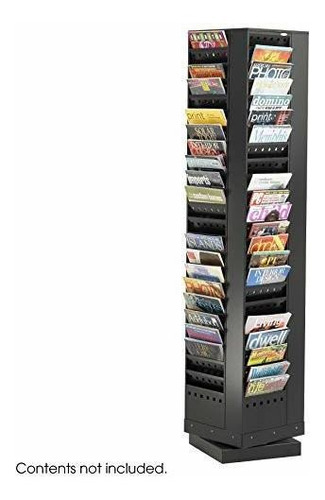 Safco Revistero Acero Giratorio 92 Compartimentos 14 W X 14