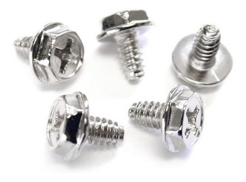 50 Tornillos Cuerda Gruesa Pc Ensamble Hexagonal De Cruz