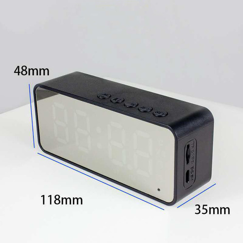 Altavoz Bluetooth Mini Reloj Despertador Doble Pantalla De