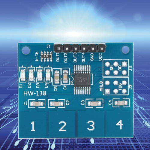 Modulo Interruptor Tactil Tennuoda 5 Uds Placa Desarrollo 4