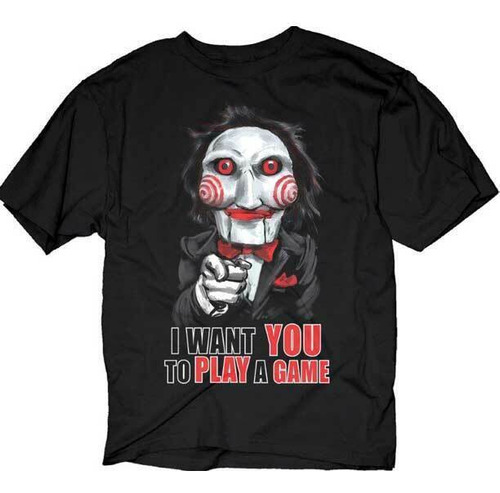 Polera Negra Saw Jigsaw Billy Puppet