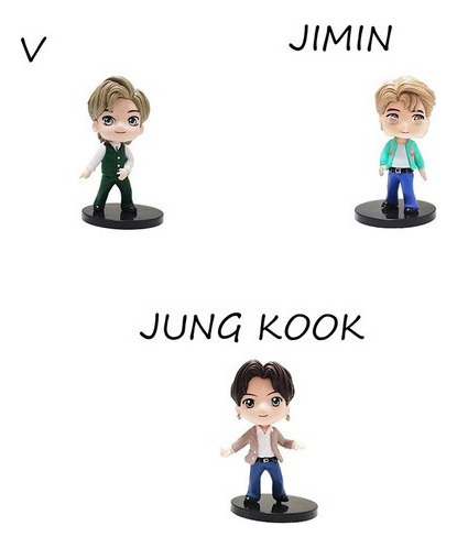 A Kit Bts 7 Figuras Boneca Rm Jin Jimin V Suga Jhope Junkook