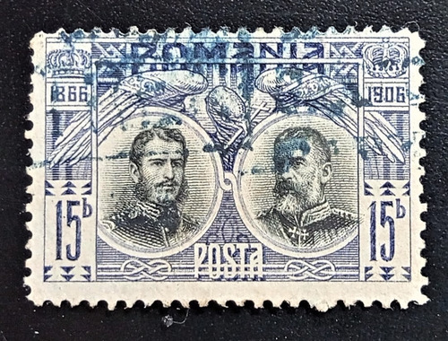 Rumania, Sello Yv 177 40 Anivers Carlos I 1906 Usado L18301