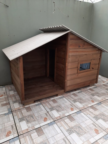 Casa De Cachorro De Madeira Tamanho Grande