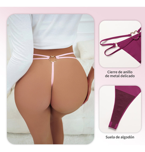 I Paquete De Tangas Sexi Sin Costuras Para Mujer, 6 Piezas