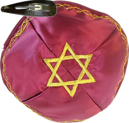 Mercado De Tierra Santa Kipá Judía Yarmulke Con Estrella De 