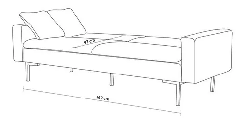 Sofa Bed Sky Gris