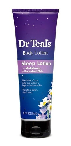 Loción Para Dormir Con Melatonina Y Aceites, Dr Teal's 8 Oz.