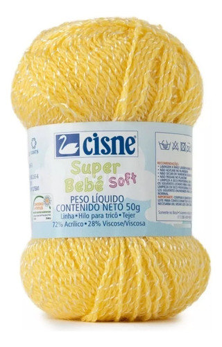Ovillo De Lana Cisne Super Bebe Soft 50g Amarillo