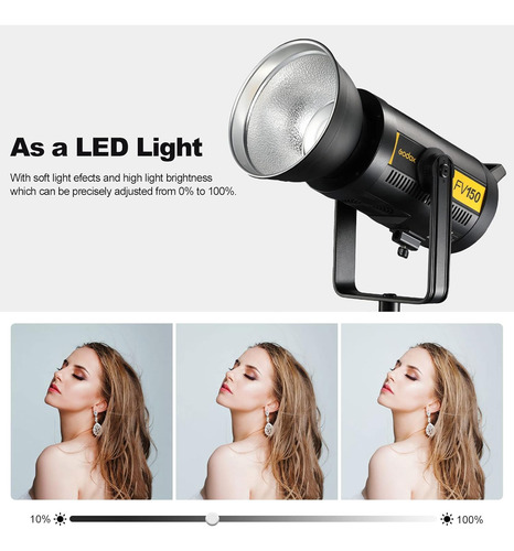 Luz Led Flash Fv150 150 W 2.4g 1/8000s Cri96 12000lux 5600k