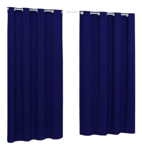 Cortina Blecaute Cortina Grande Pvc  Cortina 5,60x2,80m Cor Azul-marinho