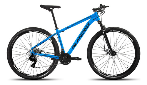 Bicicleta Aro 29 Alfameq Vx Quadro Aluminio 24v Freio Disco Cor Azul Com Preto Tamanho Do Quadro 17