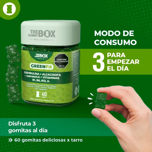 The Gummy Box Wellness Green Fit Espirulina 180 G
