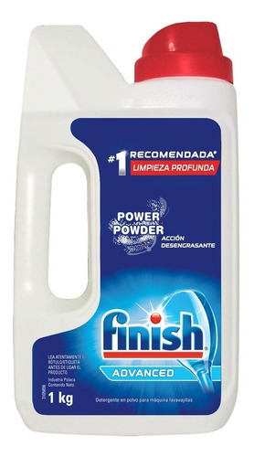 Imagen 2 de 5 de Combo Finish Detergente Polvo Lavavajillas Automatico 1k X12