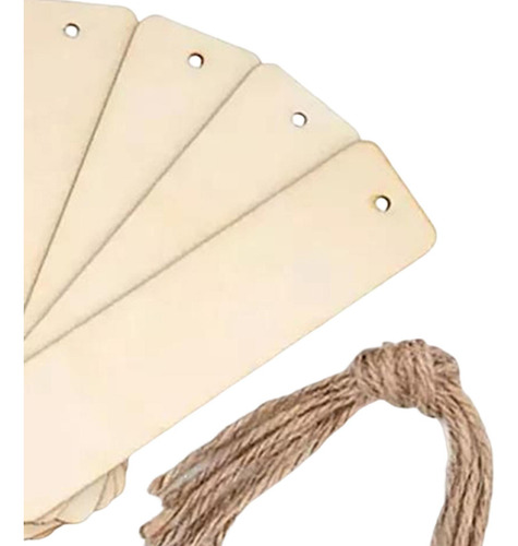 10pcs Marcadores De Madera Sin Terminar 15cmx4cm Estilo A