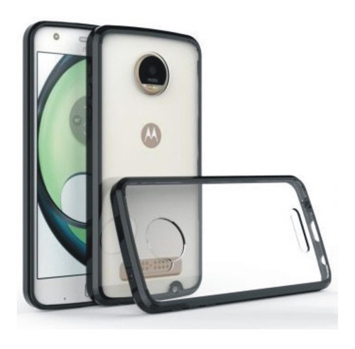Funda Tpu Metalizados Mas Vidrio Para Motorola Moto Z Play