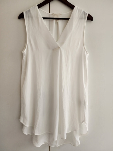 Blusa Tipo Musculosa Blanca H&m Us 10 Medium Mujer