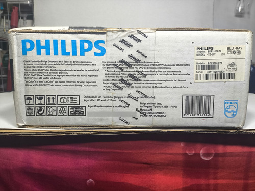 Aparelho De Blu-ray Philips Bdp3100 Novo Lacrado Preto