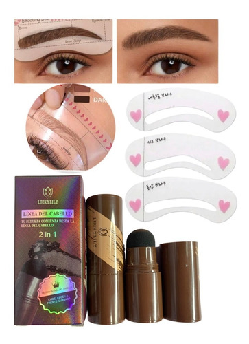 Set Sellos Para Cejas Definidas A Prueba De Agua Maquillaje