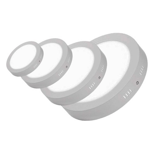 Panel Superficial Circular Led Half - 12watts - 65k Al. 80 L