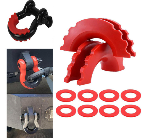D Shackle Isolator Atualização De 3/4 Polegadas Vermelho