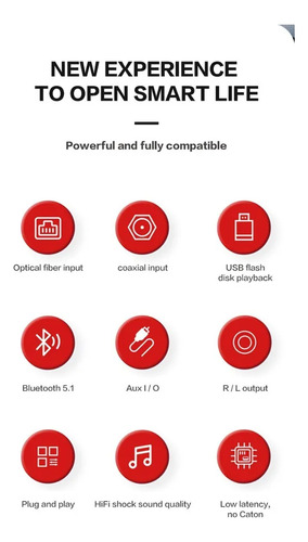 Receptor De Áudio Sem Fio Bluetooth Dac Converter
