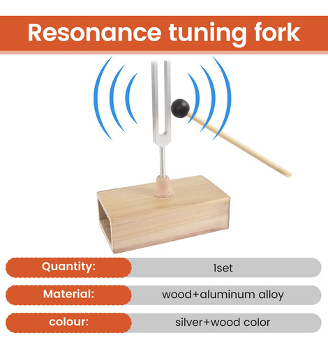 Diapasón De 432 Hz Con Caja De Resonancia, Para Curación De