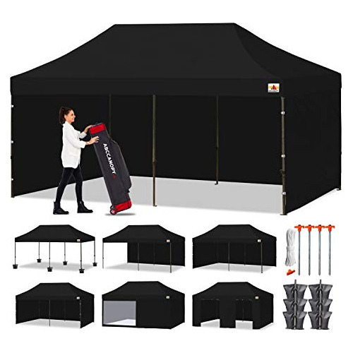 Carpa Eventos Ferias Abccanopy Trabajo Pesado Negro 3x6 M