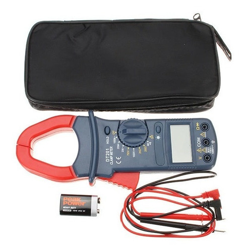 Pinza Amperometrica Digital Tester Dt201 Data Hold Y Luz Lcd