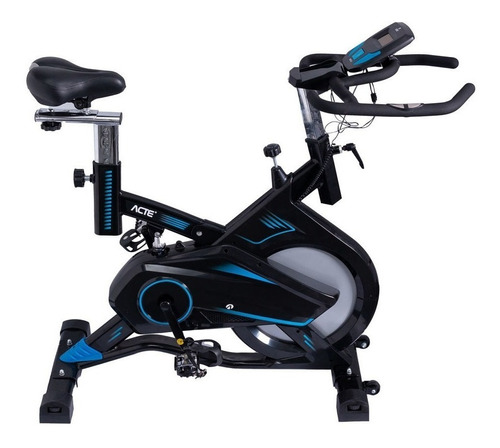 Imagem 1 de 3 de Bicicleta ergométrica Acte Sports Pro E17 para spinning preta e azul