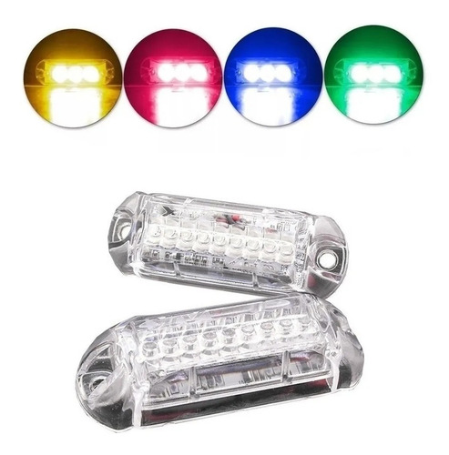 4 Strobo Automotivo Carro Ajk 4 Faróis Rgb Com Controle Novo